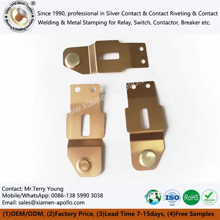 Elektrikontaktid päikese alalisvoolu relee jaoks