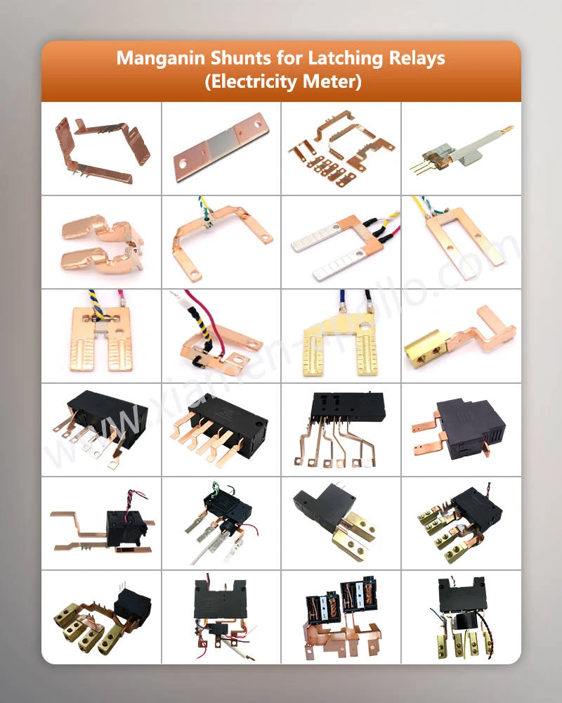 Manganin Copper Shunt Assemblies for Latching Relays (Electricity Meter) Manganin Copper Shunt Assemblies for Latching Relays (Electricity Meter)