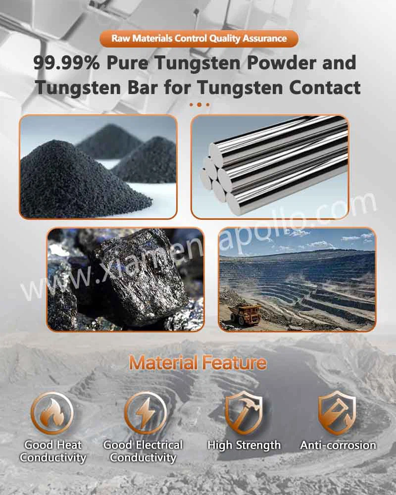 9999 Pure Tungsten Material for Tungsten Contact 9999 Pure Tungsten Material for Tungsten Contact