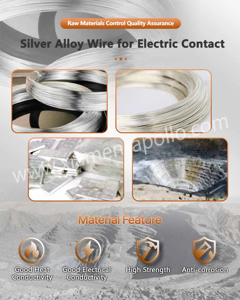 Silver Alloy Raw Material for Electric Contact Silver Alloy Raw Material for Electric Contact